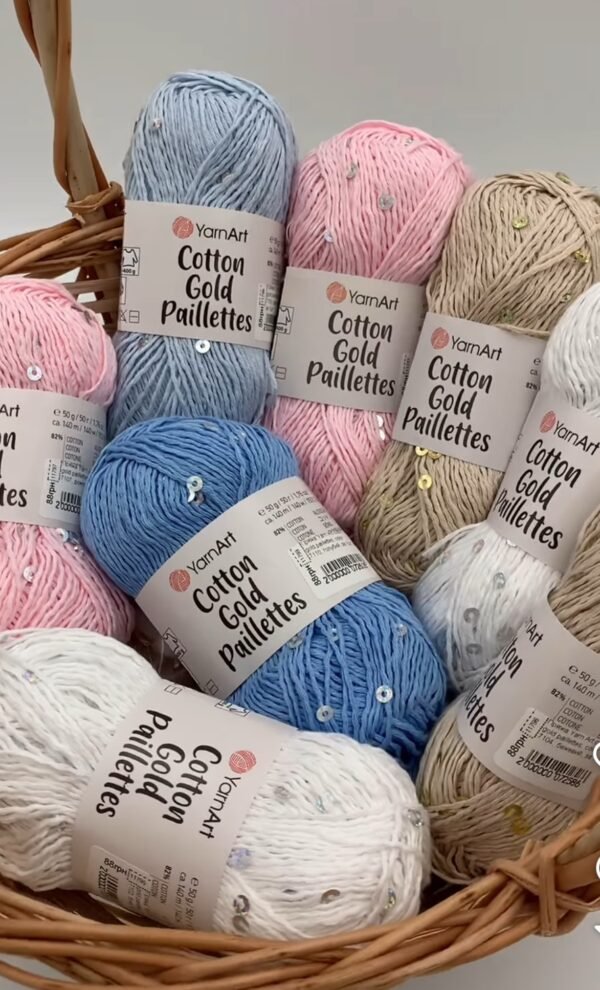 YarnArt Cotton Gold Paillettes