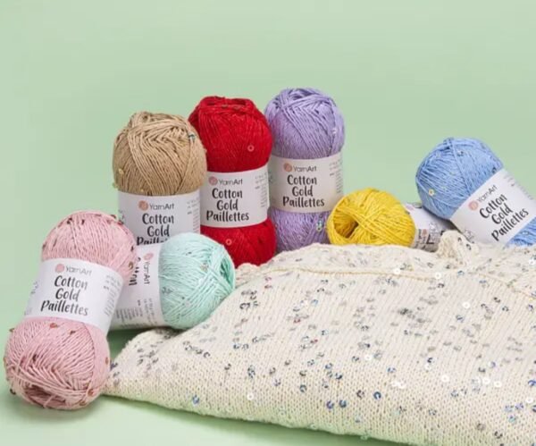 YarnArt Cotton Gold Paillettes